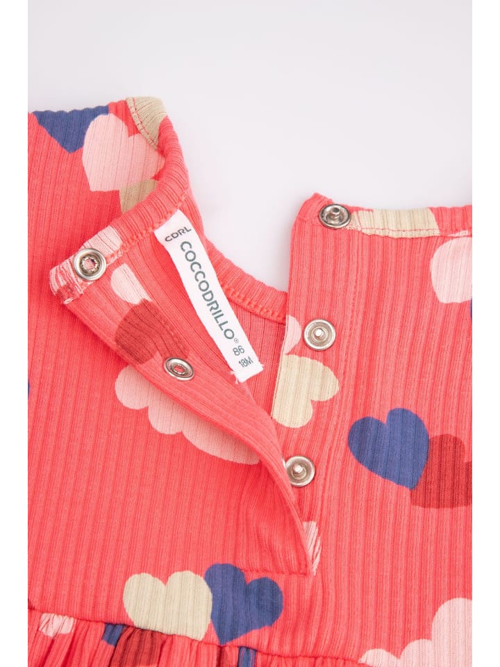 Coccodrillo Gestreiftes Kleid in rosa günstig kaufen