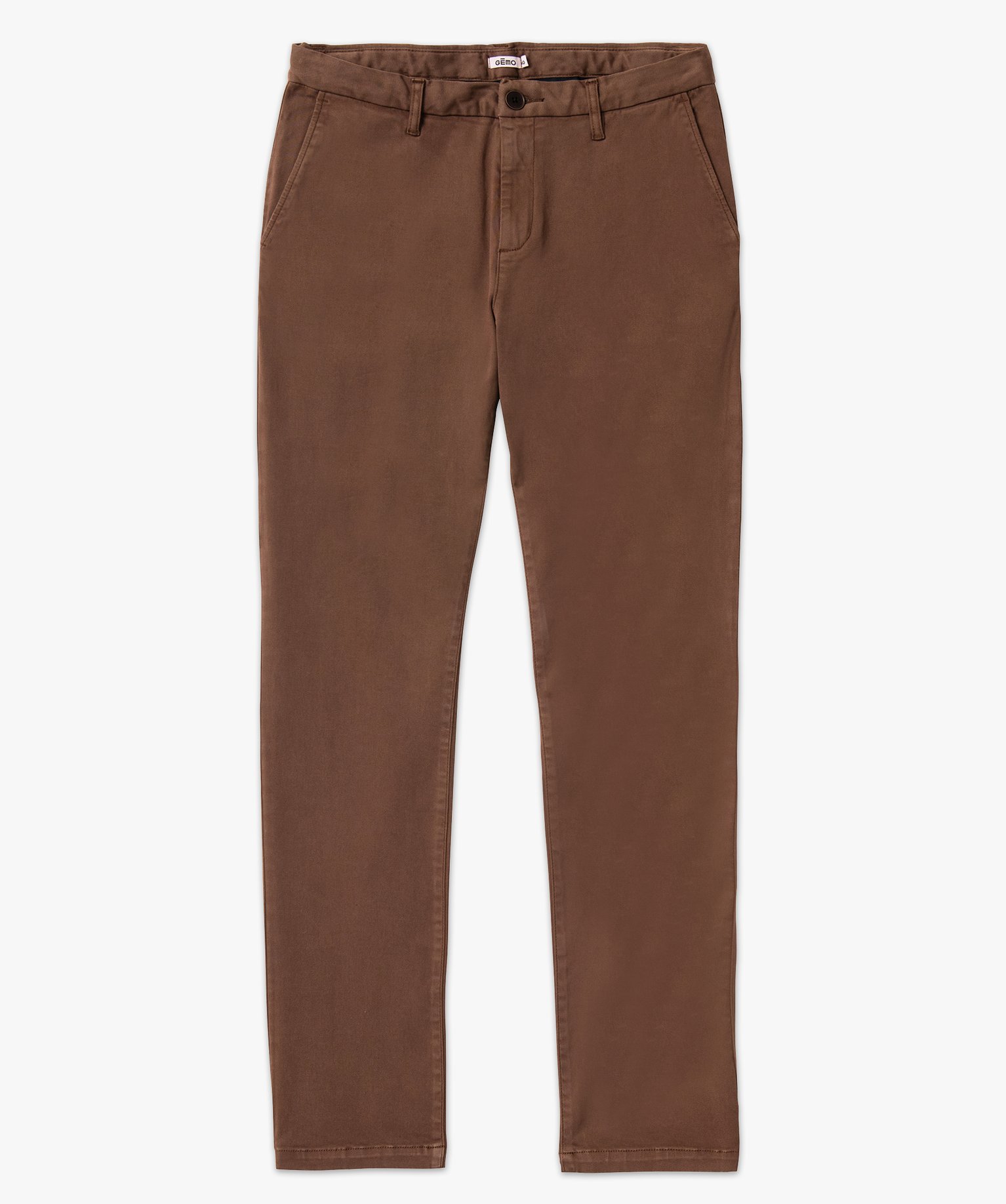 Pantalon chino en coton stretch homme marron | GEMO