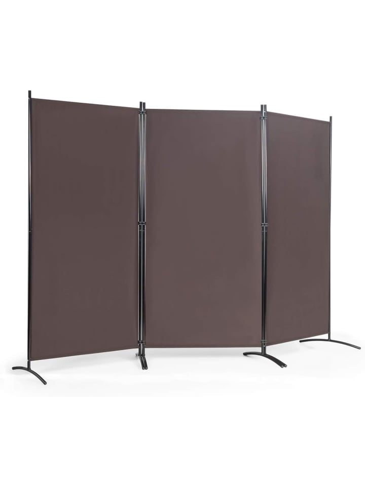 COSTWAY Raumteiler 3 tlg. in Braun günstig kaufen 260 cm