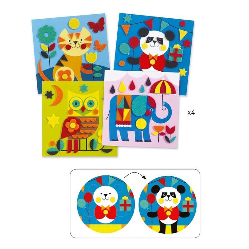 Gommettes feutrine Douces créatures Djeco