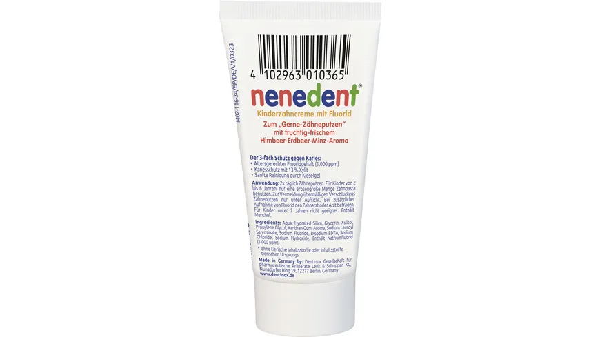 Nenedent Kindzahncreme mit Fluorid 50 ml