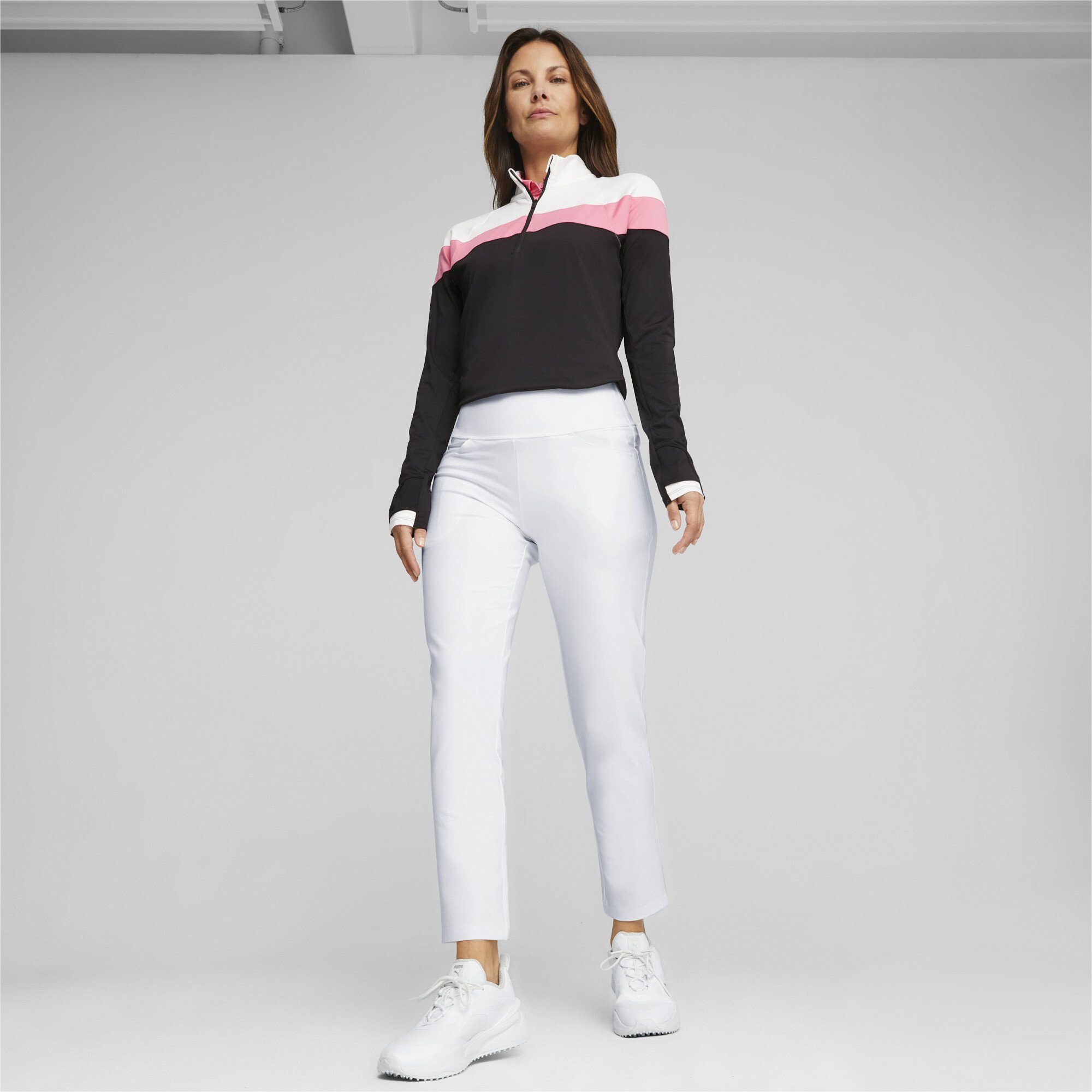PUMA Trainingspullover Leichter Golfpullover mit Reißverschluss Damen