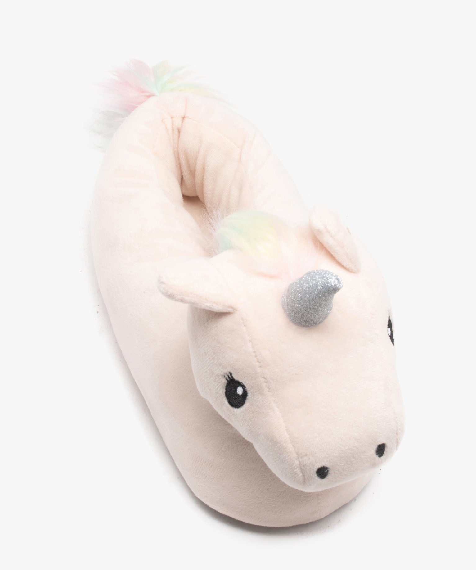 Chaussons femme en volume licorne beige | GEMO