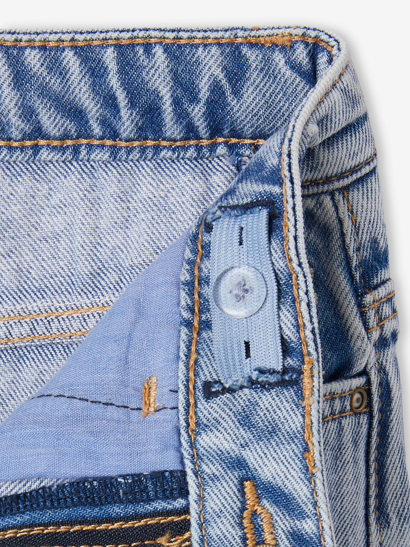 Vertbaudet Mädchen Boyfriend-Jeans - grauer denim