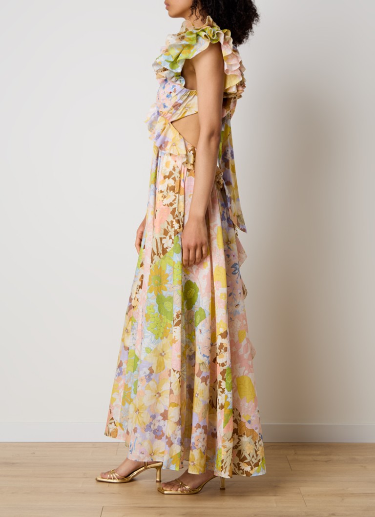 Rochie midi cu imprimeu floral și buzunare laterale Zimmermann
