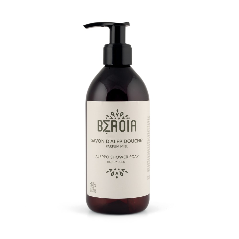 beroia Savon d'Alep douche parfumé au Miel 300ml Savon liquide
