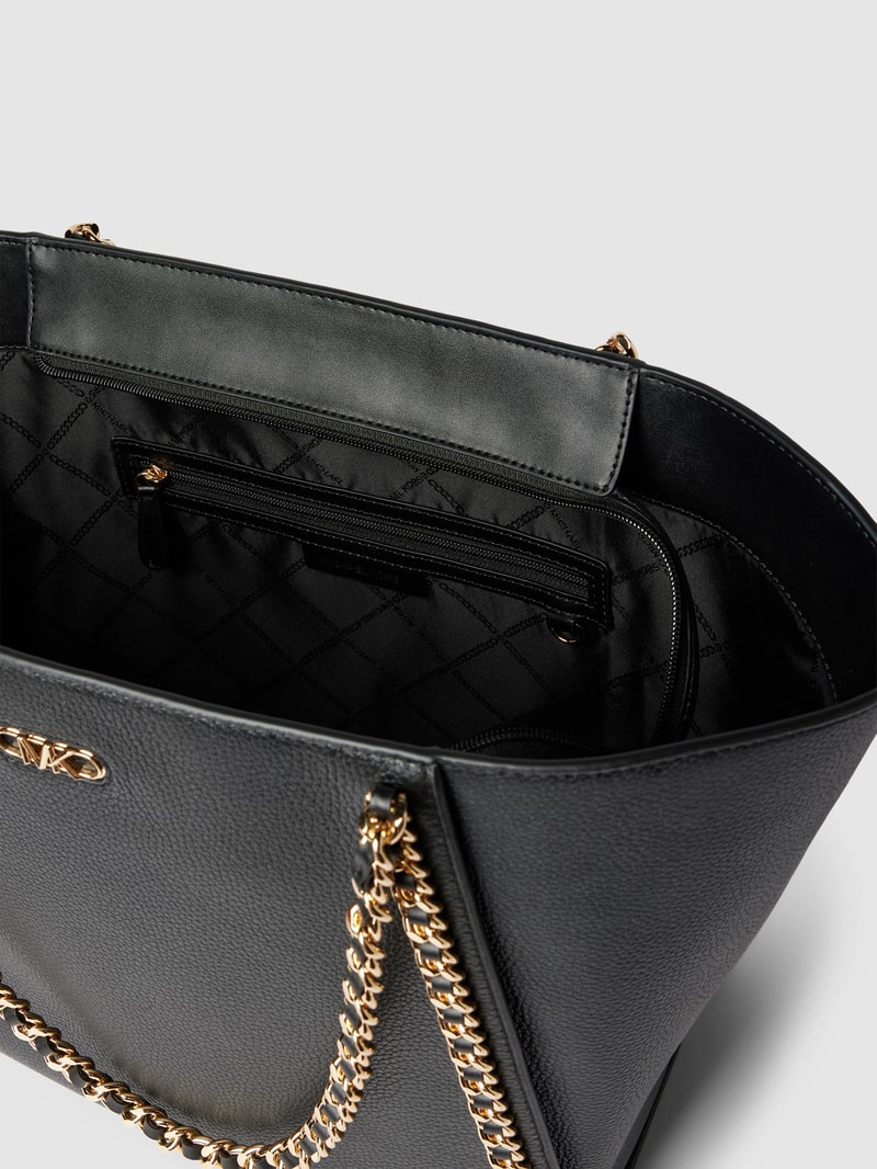 Shopper mit Label-Details Modell 'WESTLEY' in schwarz