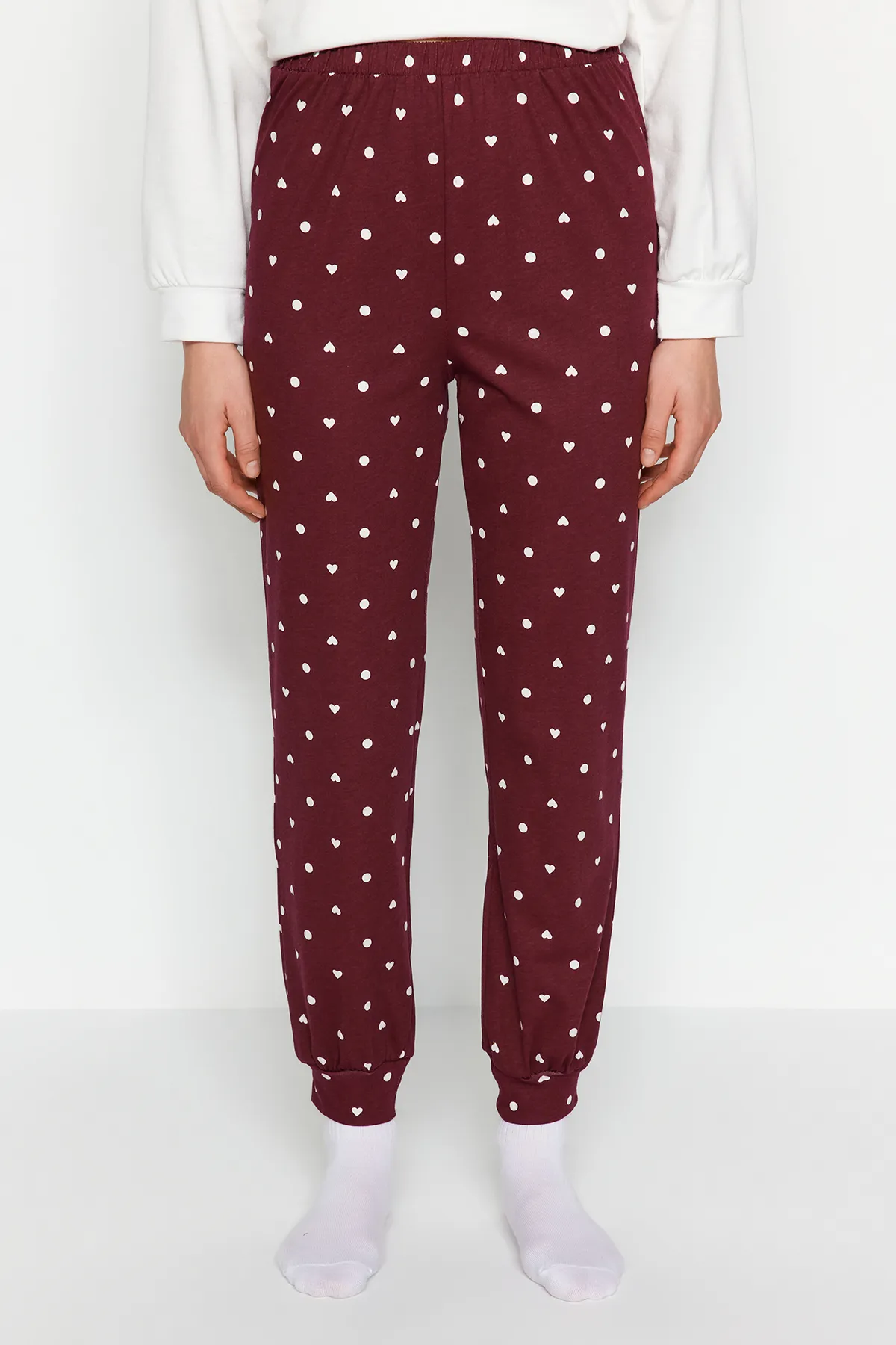 Trendyol Collection  Pyjamahose - Bordeaux - Jogger