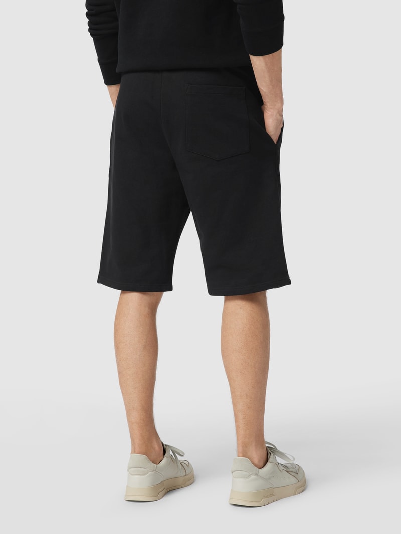 Sweatshorts mit Label-Print in schwarz