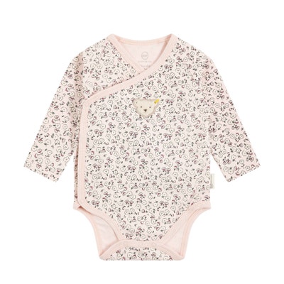 Wickelbody langarm, rosa für Mädchen