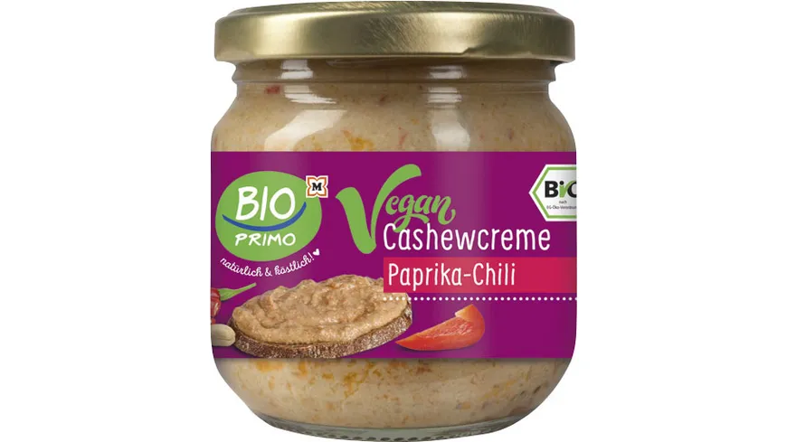 BIO PRIMO Bio Cashewcreme Paprika Chili 180 g