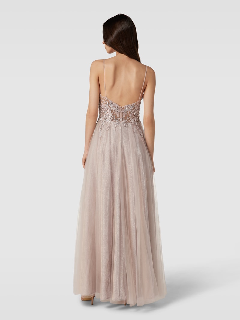 Cocktailkleid mit Herz-Ausschnitt in hellrosa