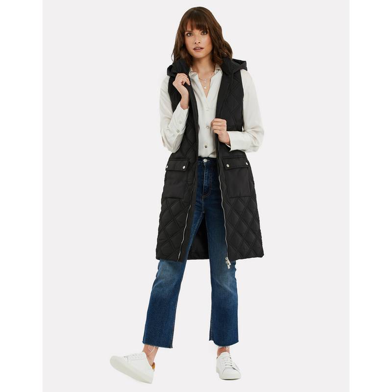 Threadbare THB Maggie Diamond Quilted Gilet Longweste Damen