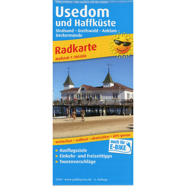 Usedom und Haffküste 1:100 000 - Fahrradkarte