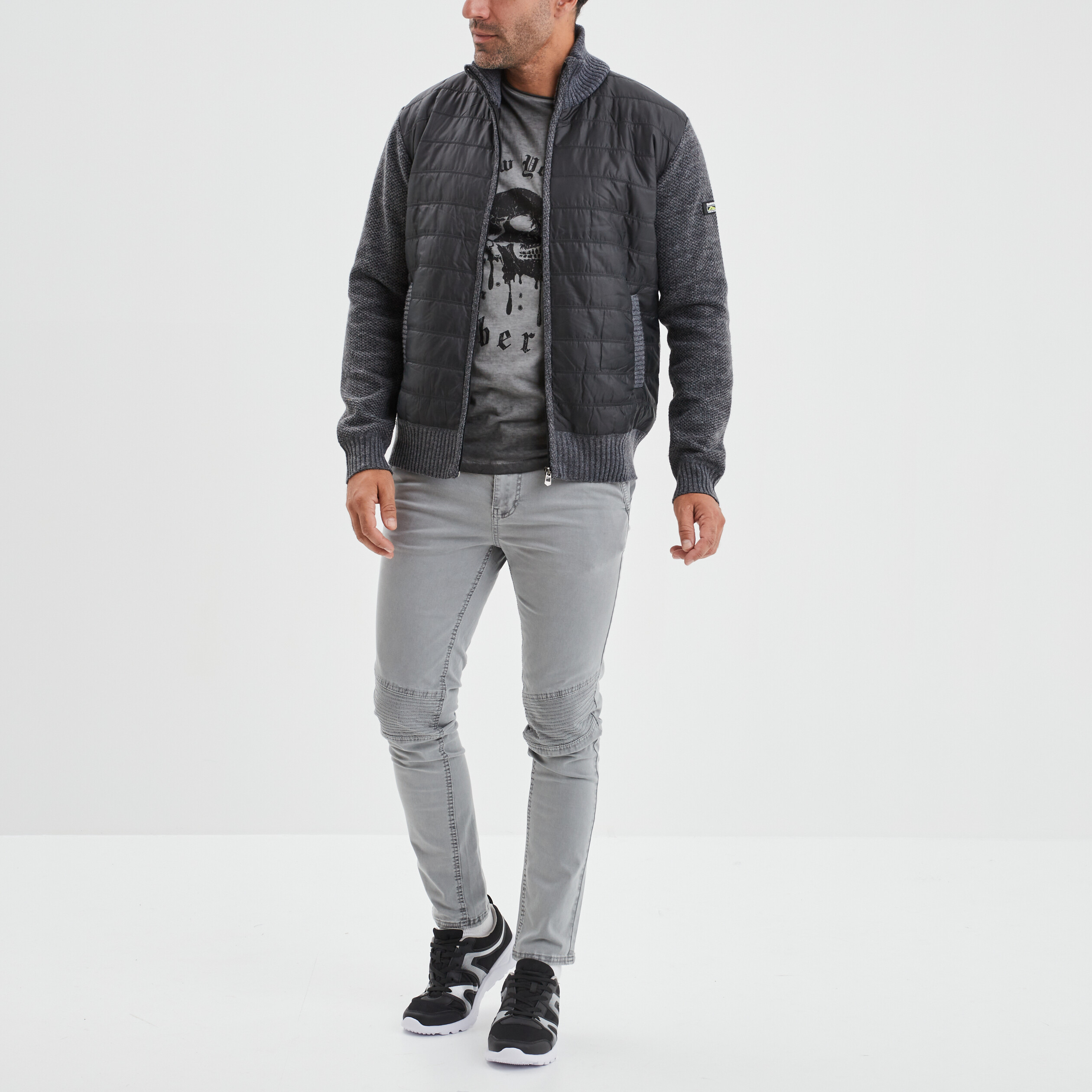 Pantalon slim avec cordon Liberto gris homme | La Halle