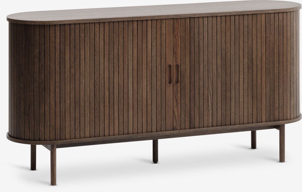 LYNGVIG Buffet LYNGVIG L160cm 2 portes à persiennes chêne foncé