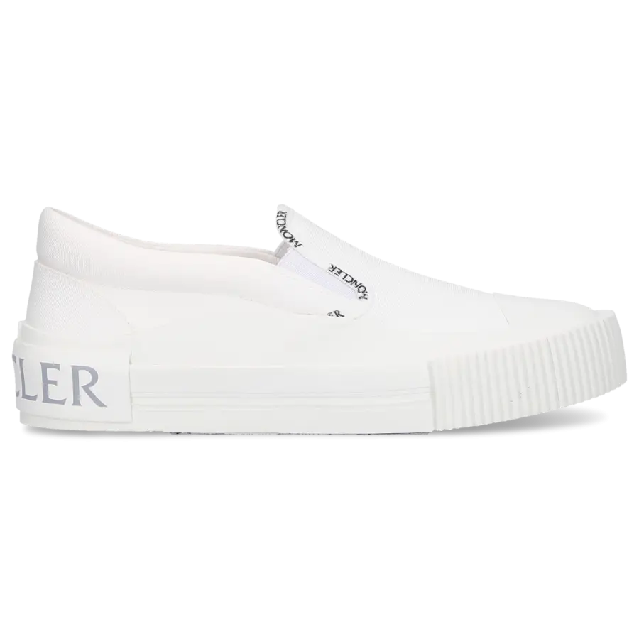 Moncler - Sneaker low GLISSIERE Kalbsleder - weiß
