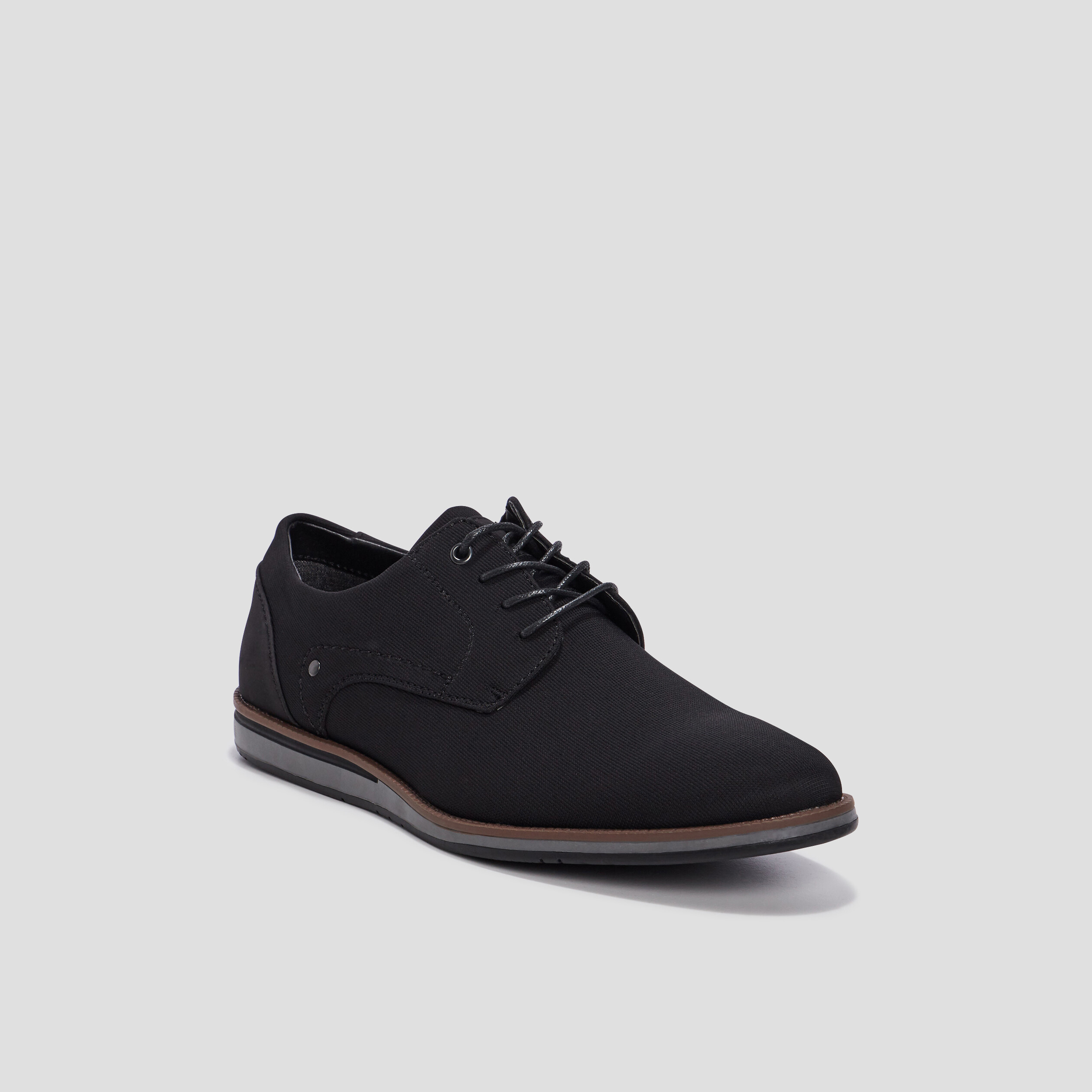 Derbies plates à lacets noir homme | La Halle