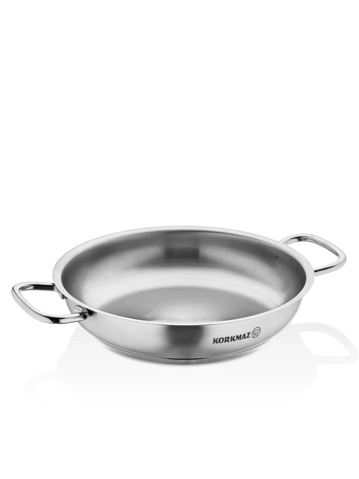 Korkmaz Korkmaz Proline Paella Bratpfanne ø40 cm - 18/10-Edelstahl - 8L in Silber günstig kaufen 40 cm