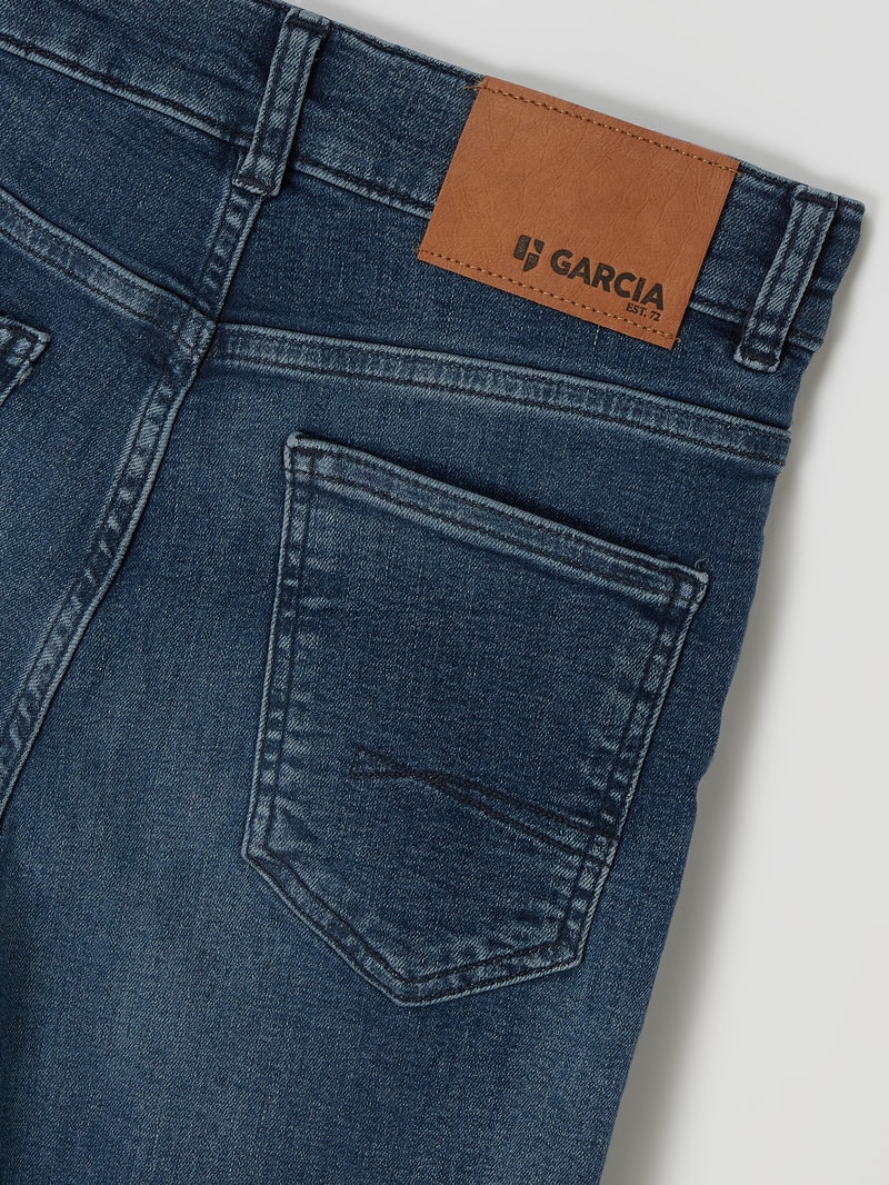 Dad Fit Jeans mit Stretch-Anteil Modell 'Dalino' in blau