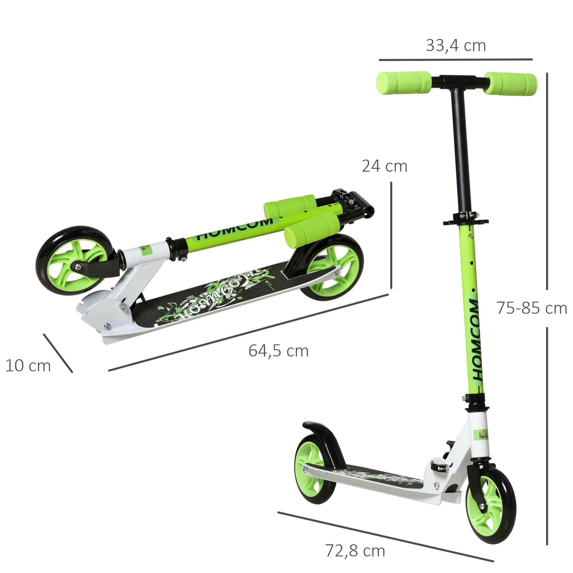 HOMCOM Scooter Kinderscooter, für Kinder von 4 bis 8 Jahre