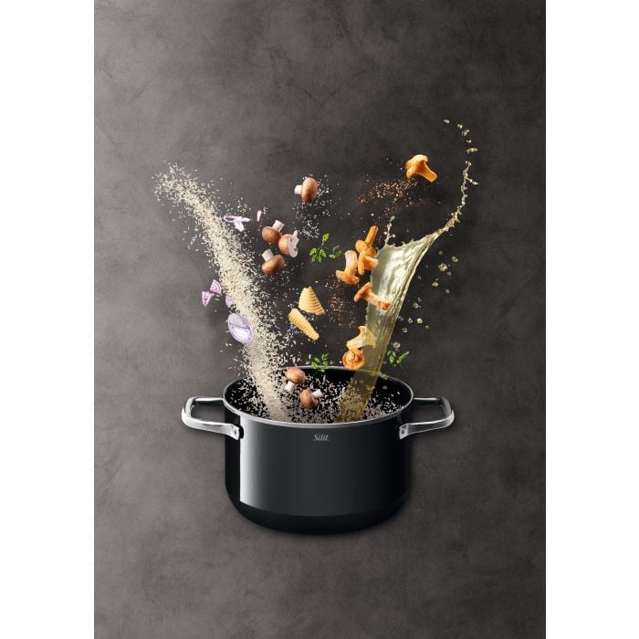 Silit Silargan® Elegance Kochtopf mit Deckel, 16 cm, Black