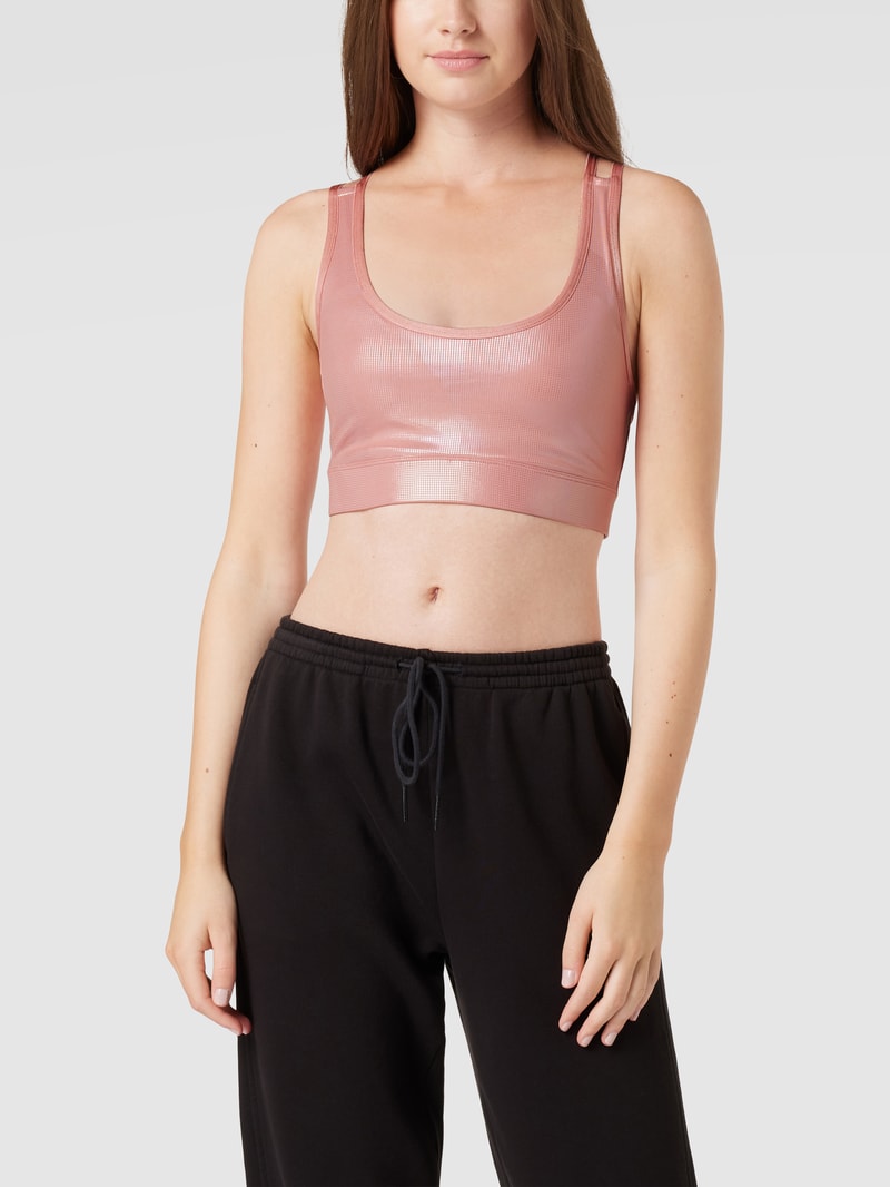 Bustier in schimmernder Optik in rosa