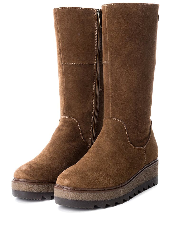 CARMELA Leder-Stiefel in Braun günstig kaufen 36