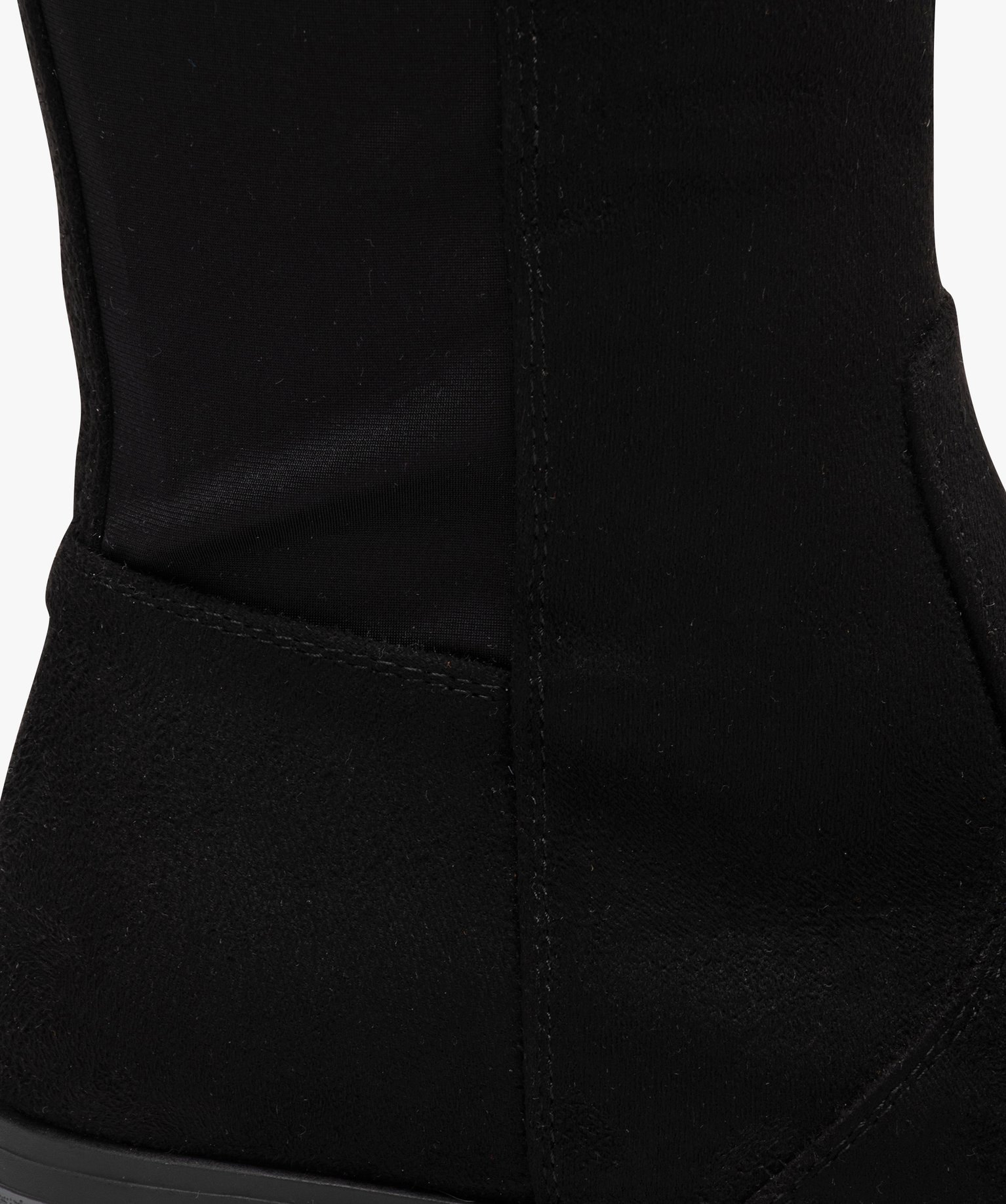 Bottes femme unies à tige souple et élastique noir | GEMO