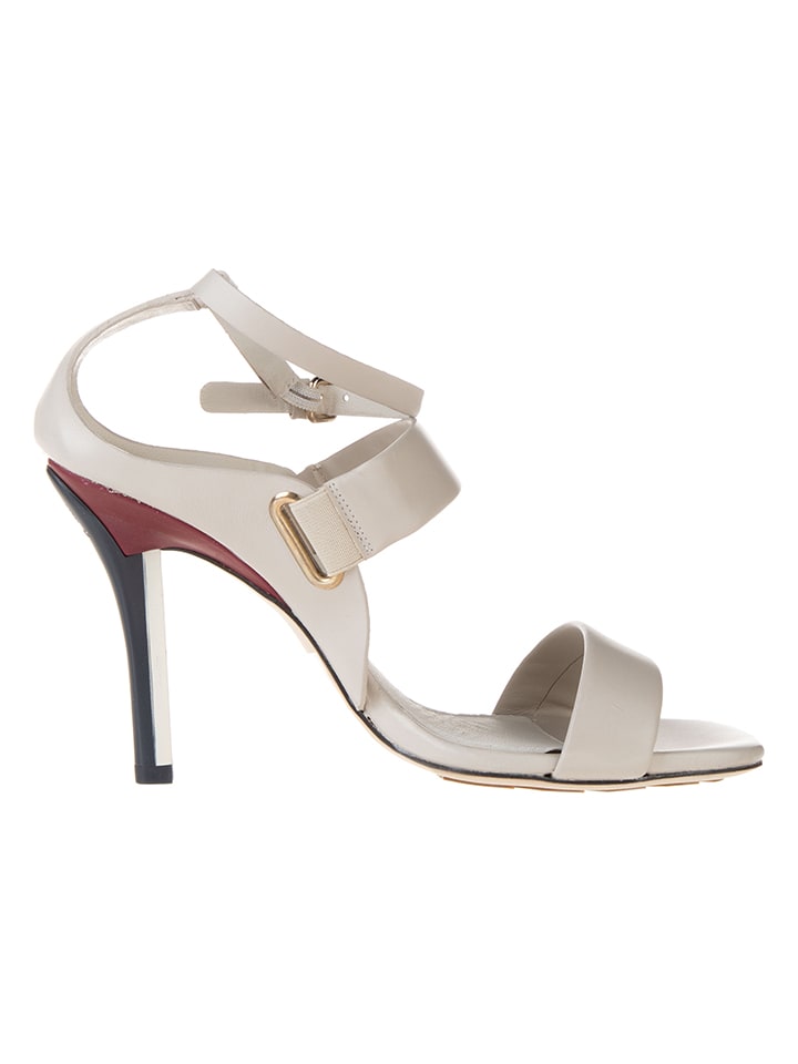 Tommy Hilfiger Shoes Leder-Sandaletten in Weiß günstig kaufen