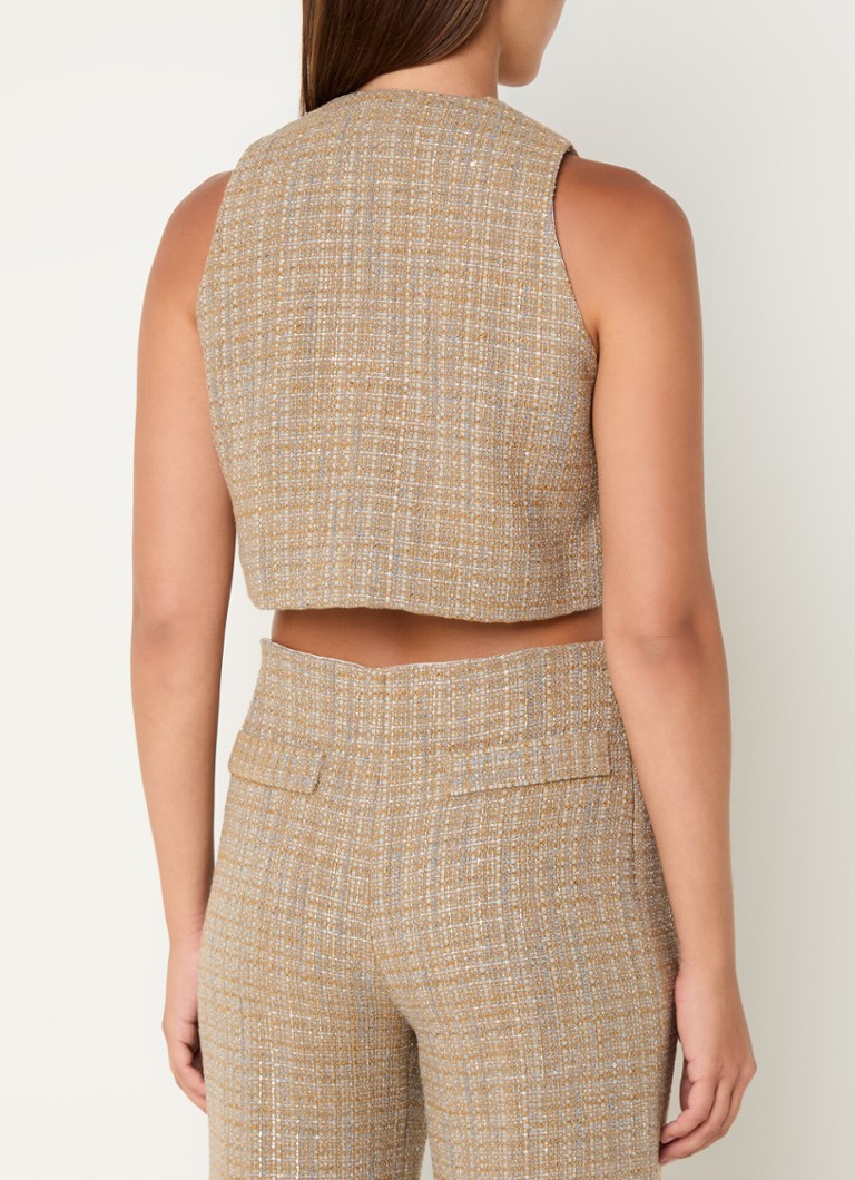 Vestă Sandro cu efect de tweed și lurex