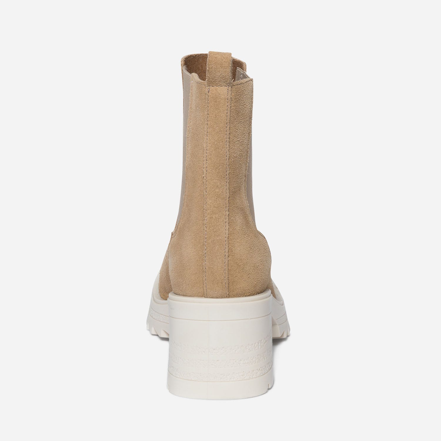 Chelsea boots TEXTO beige cuir velours