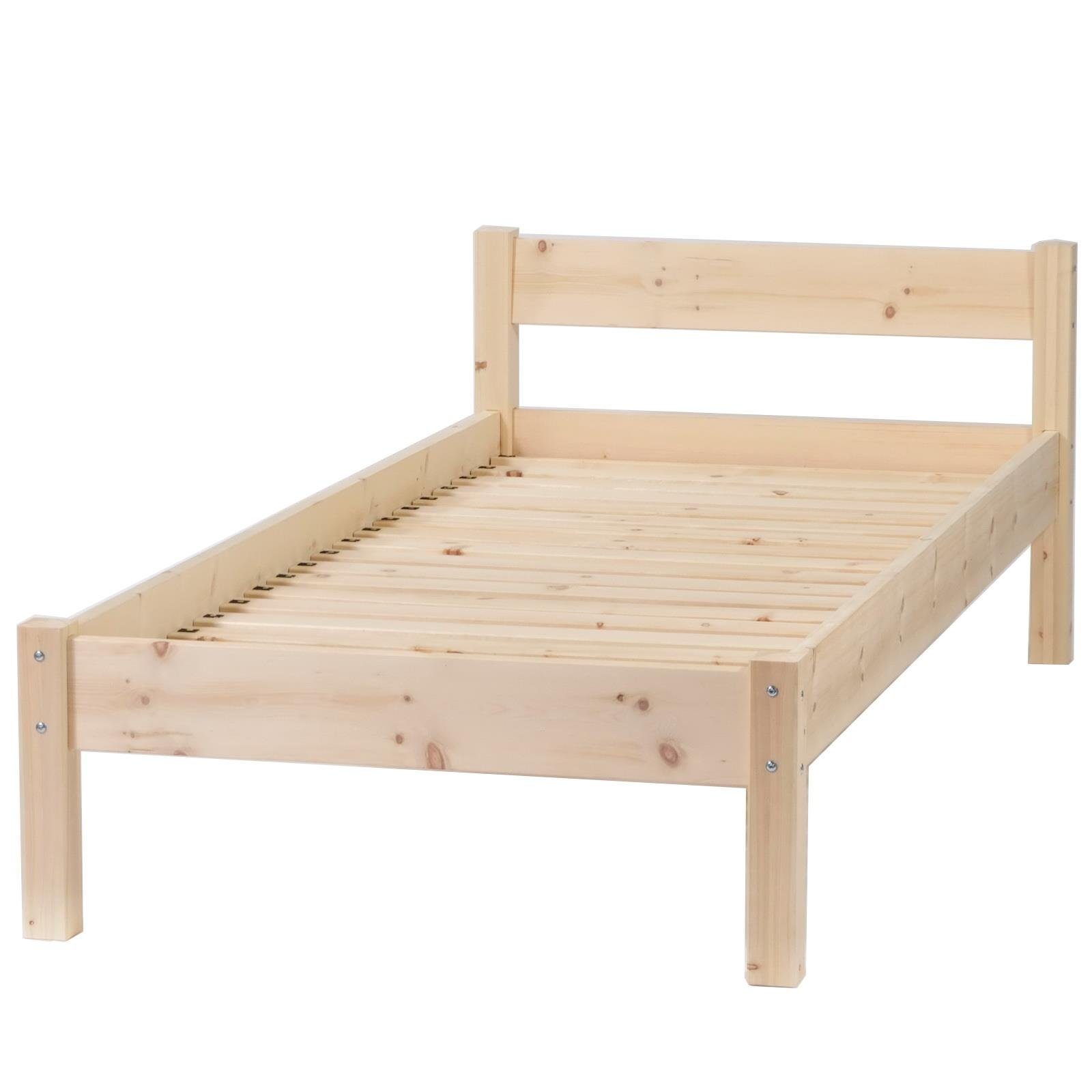 TUGA-Holztech Massivholzbett Pfostenbett aus Zirbenholz (Zirbe) 