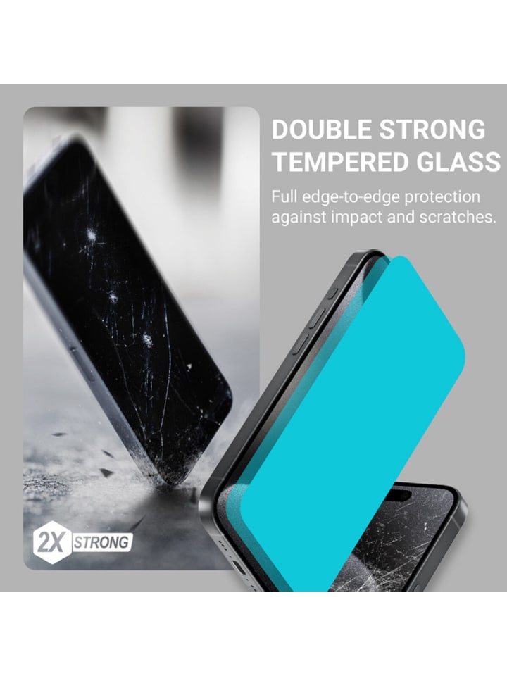 COFI 1453 Crong EasyShield 2er-Pack - Displayschutzglas Schutzglas in Transparent günstig kaufen iPhone 15 Plus