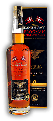 A.H. Riise Danish Navy Frogman Conventus Ranae 60% A.H. Riise Danish Navy Frogman Conventus Ranae 60% Limited Edition. 0,7	 Liter - Vol 60%
