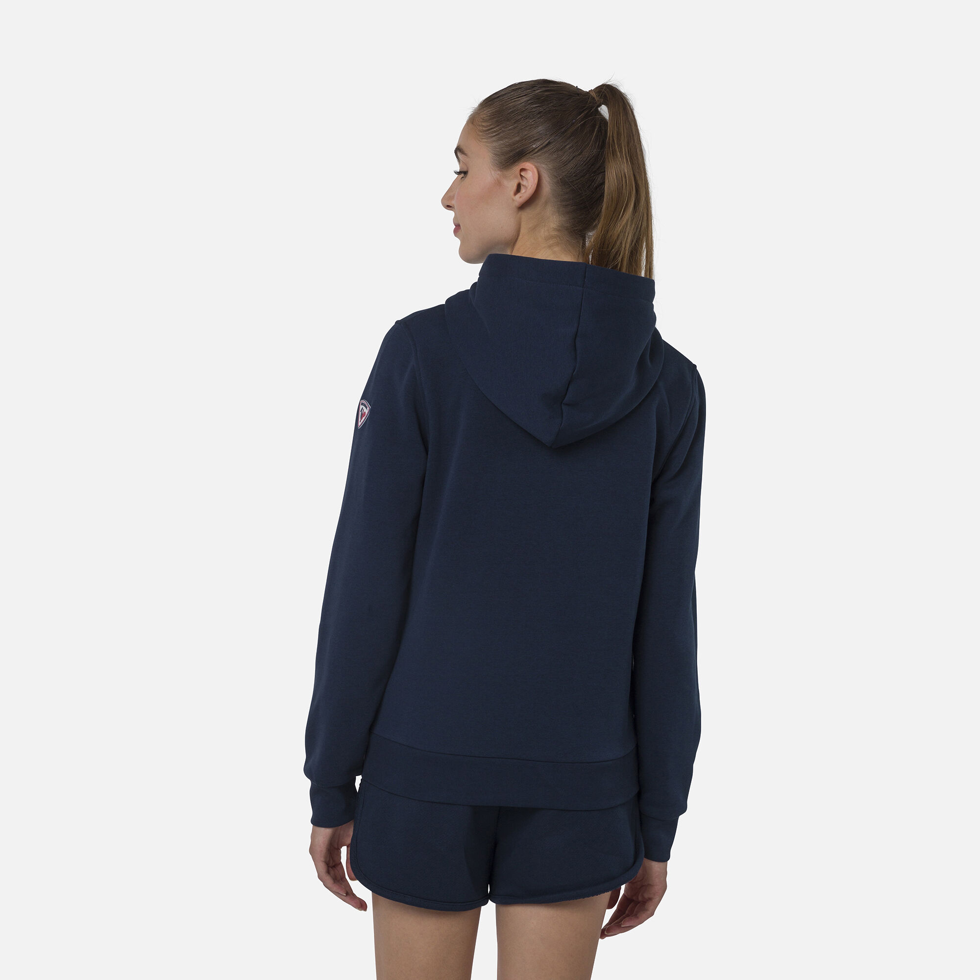 Sweat à capuche zippé molletonné Logo Femme