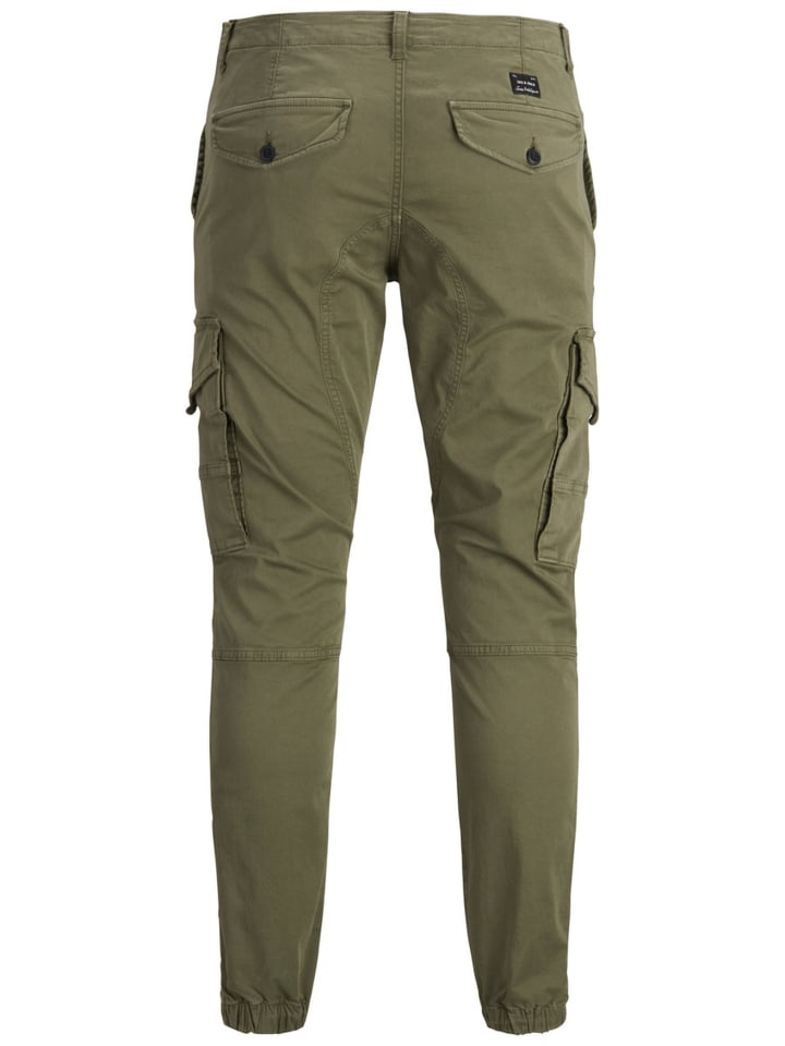 Jack & Jones Hose Cargo Jogger Pants PAUL FLAKE AKM 542 Twill Gummibund in Olive günstig kaufen