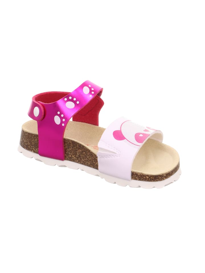 superfit Tieffußbett Sandale FUSSBETTPANTOFFEL in Pink/Weiß günstig kaufen