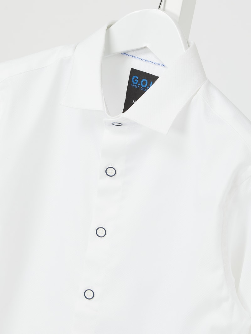 Super Slim Fit Hemd aus Baumwolle in weiß