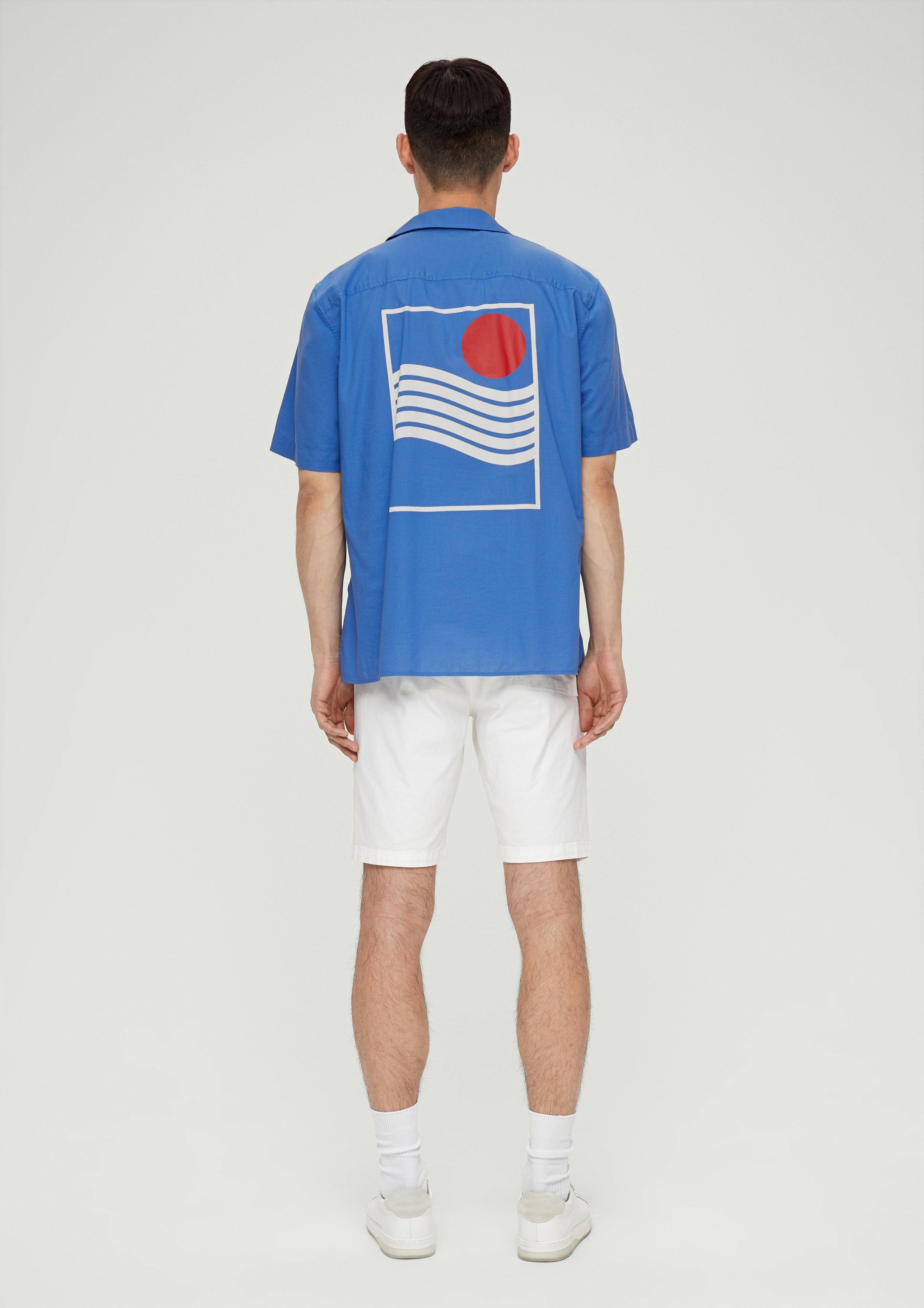 Relaxed: Kurzarmhemd mit Schriftzugprint  2131019-54D1