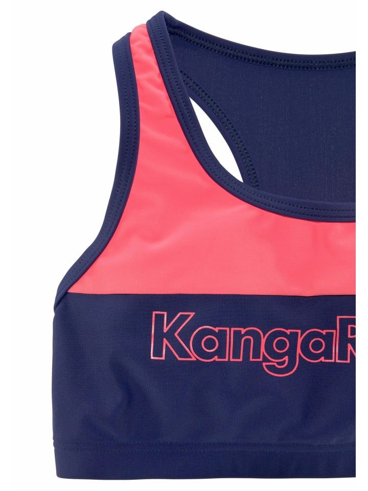Kangaroos Bustier-Bikini in marine-pink-weiß günstig kaufen
