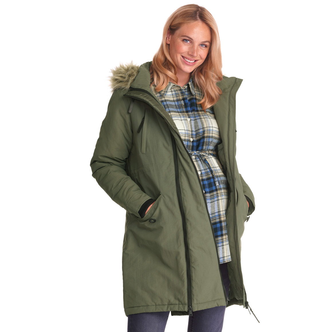 Damen Umstands-Parka mit Kapuze