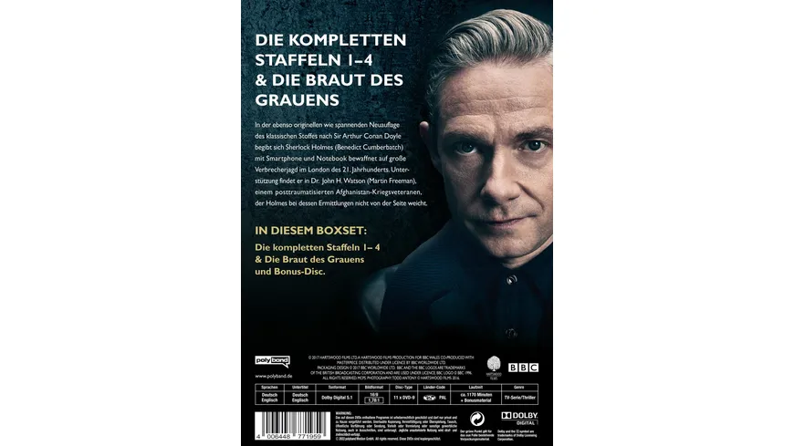 Sherlock - Die komplette Serie: Staffeln 1-4 & Die Braut des Grauens auf 11 DVDs LTD.  [11 DVDs]