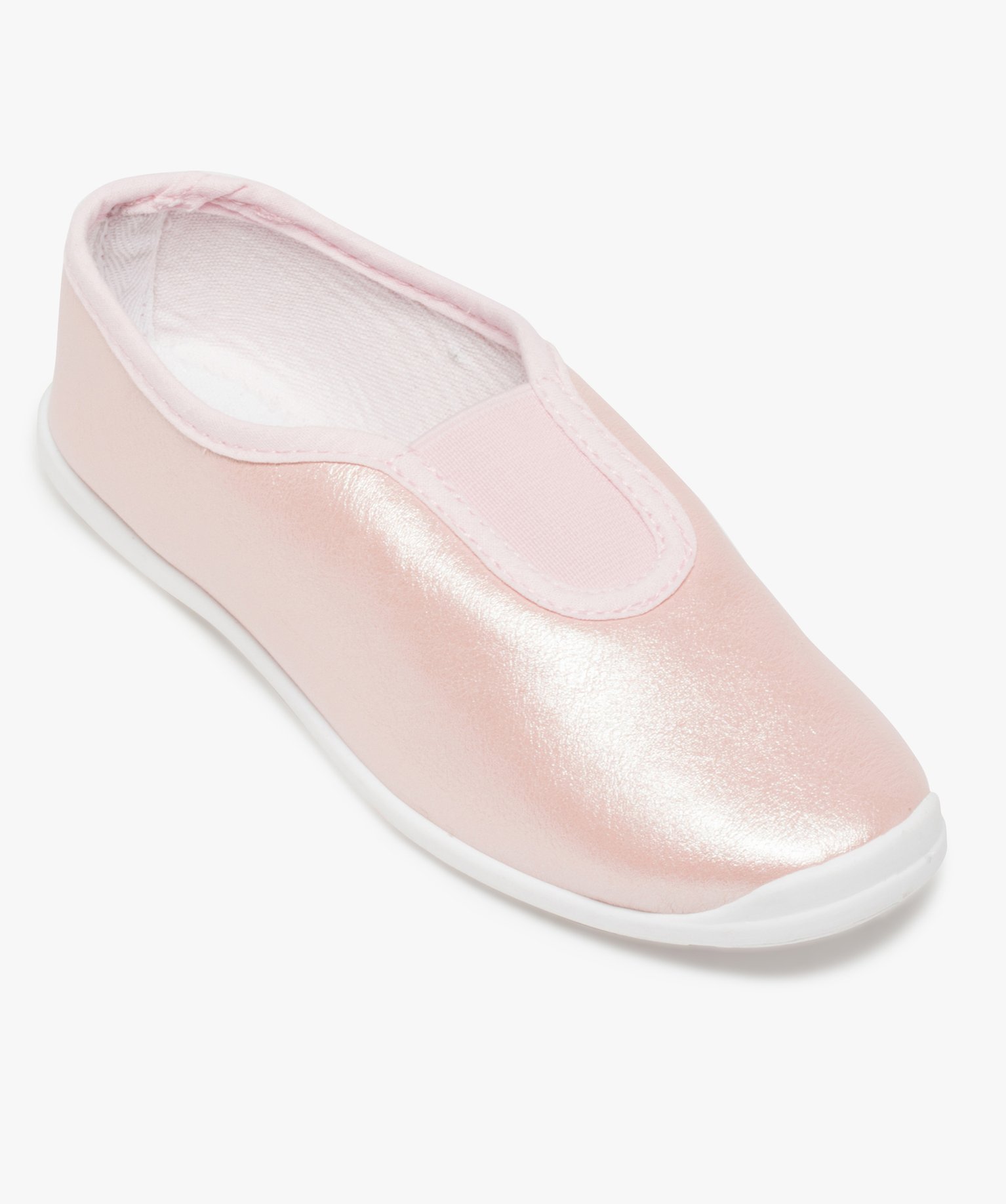 Rythmiques fille en matière irisée avec élastique central rose | GEMO