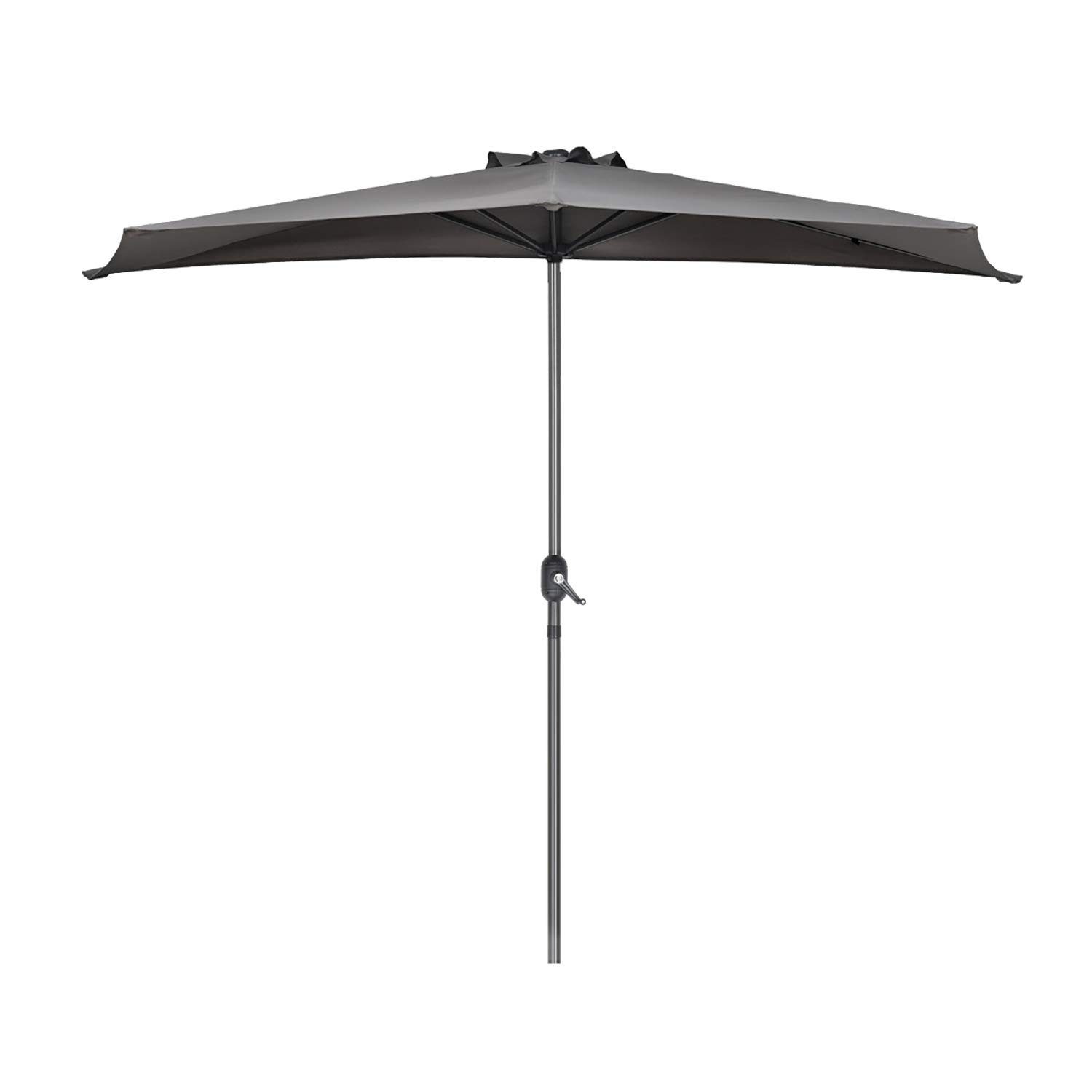 Sekey Balkonschirm 270cm Sonnenschirm Halbrund mit Kurbel, Sonnenschutz 50+