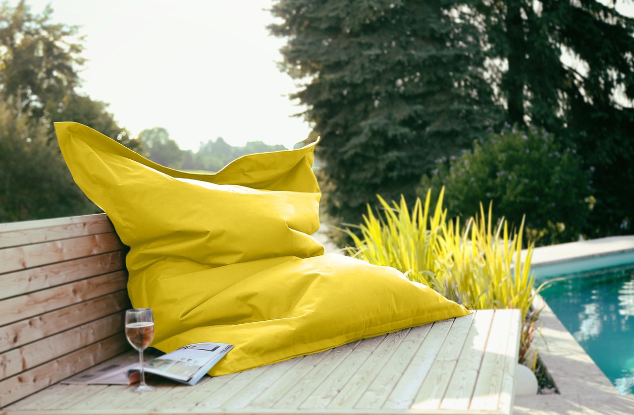 Kinzler Outdoorfähiger Riesensitzsack ca. 140 x 180 cm, Farbe gelb