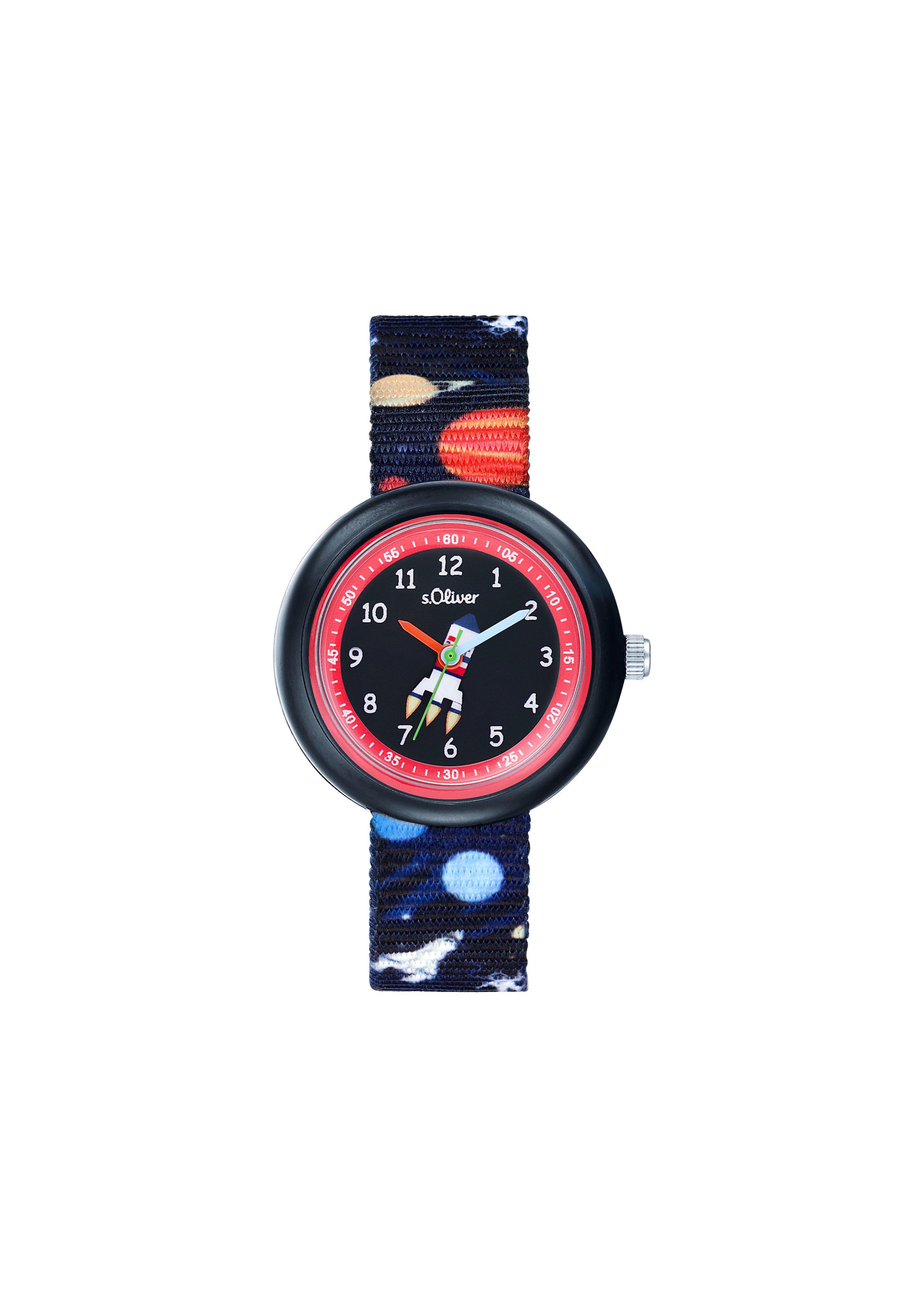 Textilband-Armbanduhr mit Weltall-Motiv  6009576-55B0