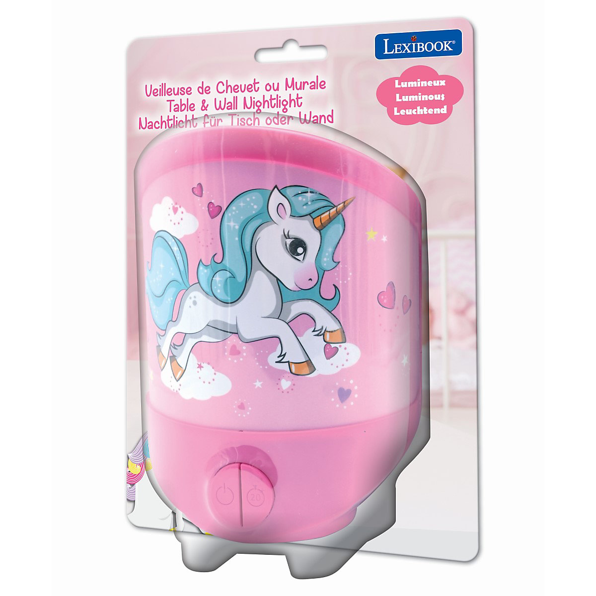 Einhorn Wandlicht Tisch-Nachtlicht Lampe mit Timerfunktion