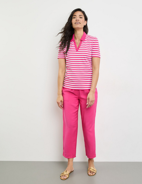Gestreiftes Poloshirt aus nachhaltiger Baumwolle