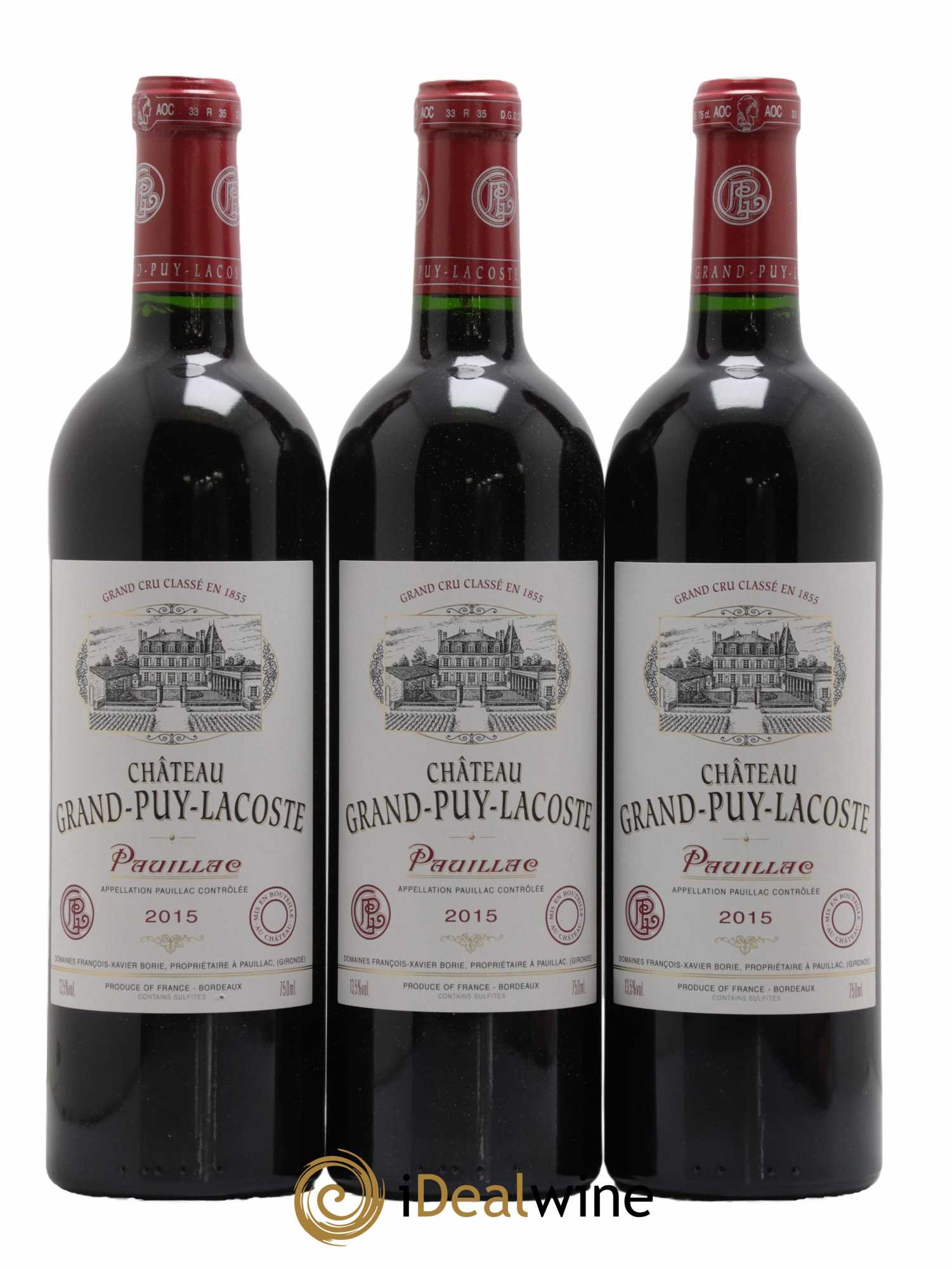 Château Grand Puy Lacoste 5ème Grand Cru Classé  2015 - Lot de 6 Bouteilles